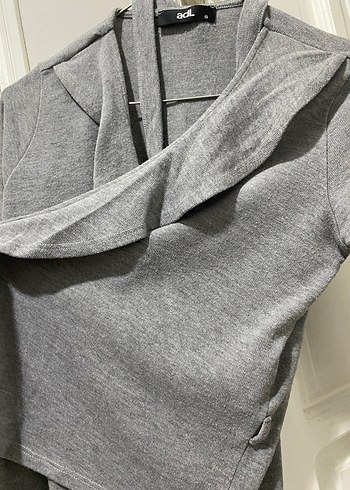 adL Gri Kadın hırka ceket - Görsel 3