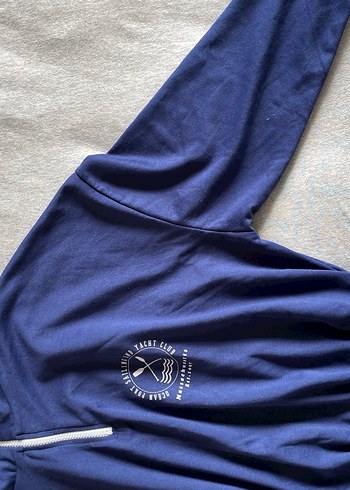 LC Waikiki Kadın Mavi Yarım Fermuarlı Sweatshirt