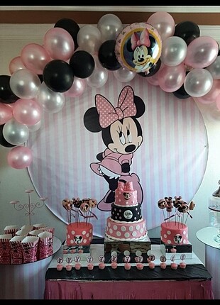 Minnie mause doğum günü konsept 
