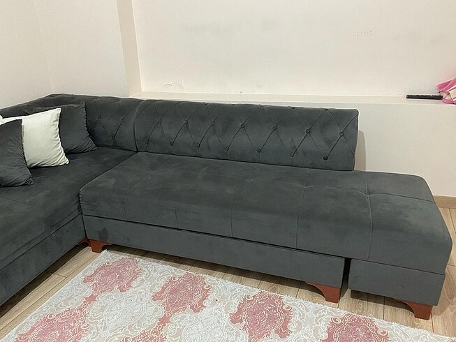 Beden gri Renk Temiz kullanılmış chester model L koltuk vivense