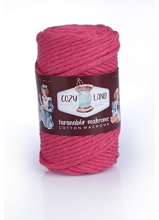Taranabilir 0 Pamuklu Pembe 250gr Makrome İpi