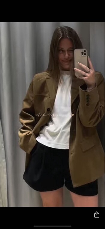 xs Beden kahverengi Renk H&M suet ceket