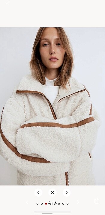 s Beden beyaz Renk H&M peluş ceket