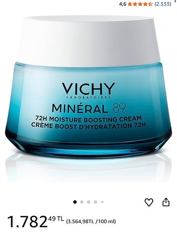Vichy Mineral 89 Nemlendirici Krem 50 ml - Görsel 2