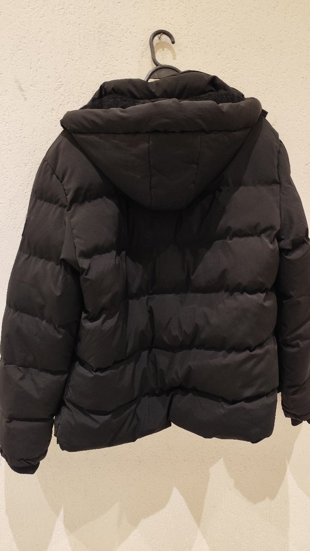 erkek Siyah Fermuarlı Kısa Kış Montu - Görsel 2