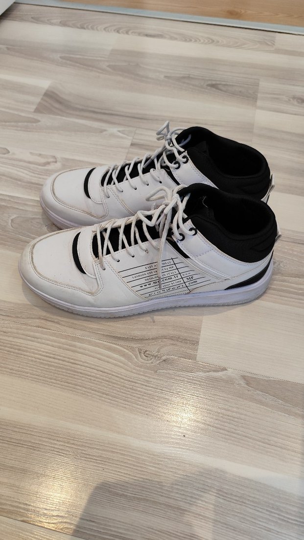 Yılan Desenli Beyaz Erkek Spor Ayakkabı - Görsel 3