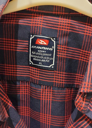 Düğmeli kırmızı Kareli  Gömlek - Görsel 3