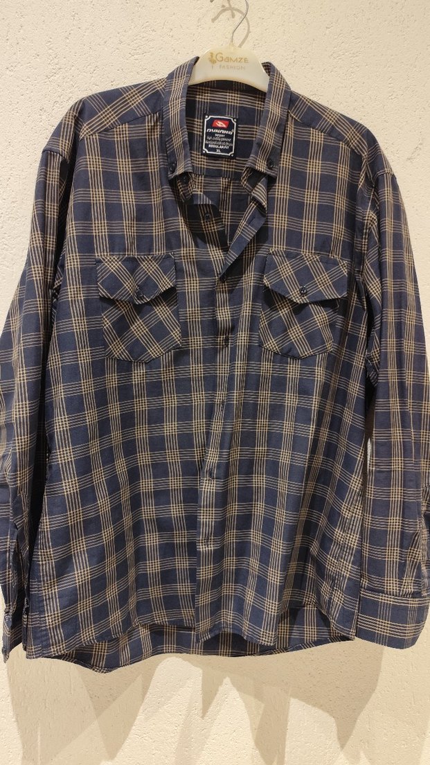 Erkek Kahverengi Baskılı Uzun Kollu Gömlek - Görsel 3