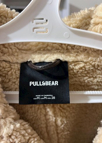 Pull and Bear Kürklü Kahverengi Deri Kadın Ceket
