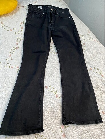 38 Beden Mavi flare jean