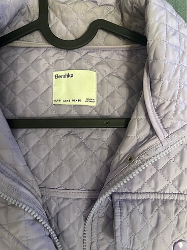 s Beden mor Renk Bershka kapitone ceket