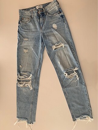 bershka pantolon jean kot yırtık