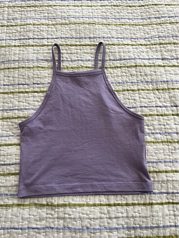 H&M crop üst lila xs beden