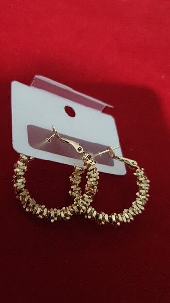 Yıldız desenli halka Çelik küpe  - Görsel 2