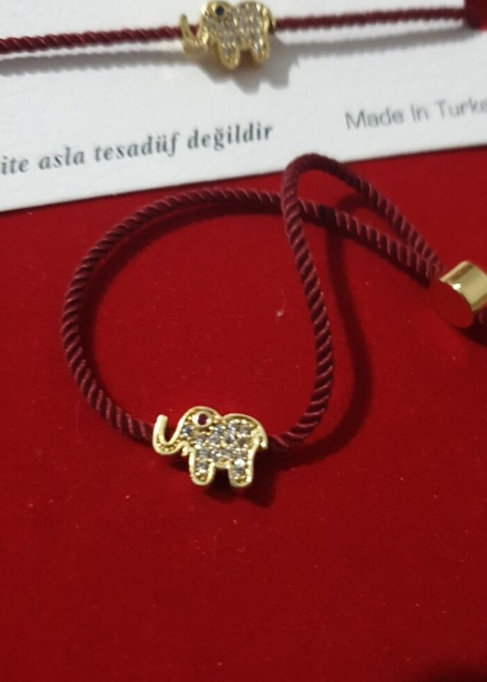 Taşlı fil desenli bileklik - Görsel 2