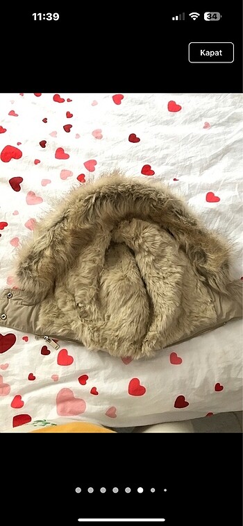 Zara kürklü mont - Görsel 6