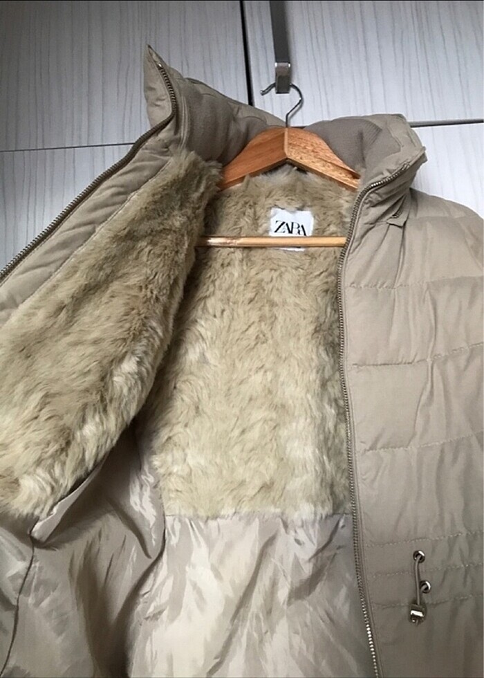 Zara kürklü mont - Görsel 2