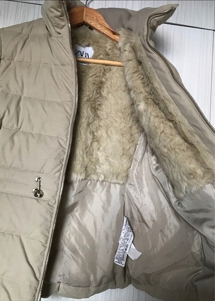 Zara kürklü mont - Görsel 3