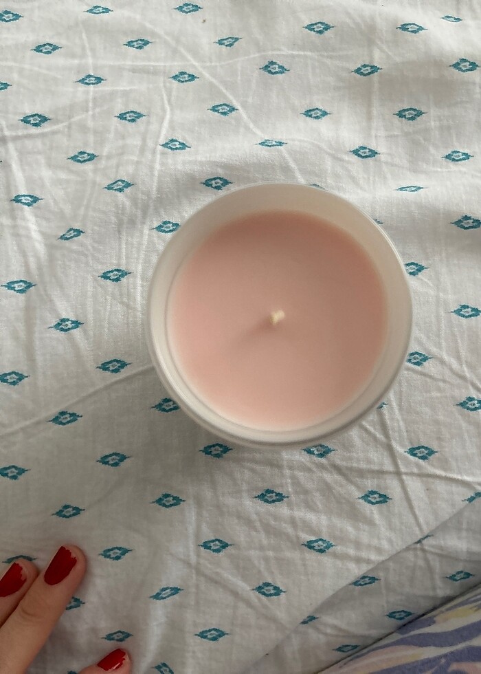 Sakura çiçek kokulu mum - Görsel 2