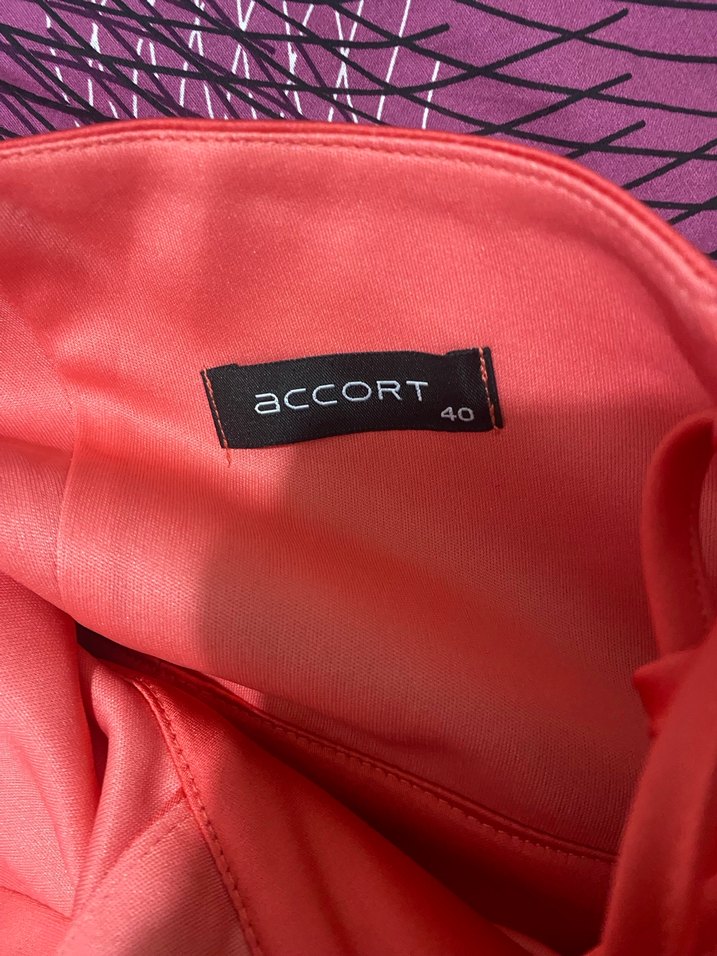 Pembe Uzun Drapeli V Yaka Abiye Elbise - Görsel 4