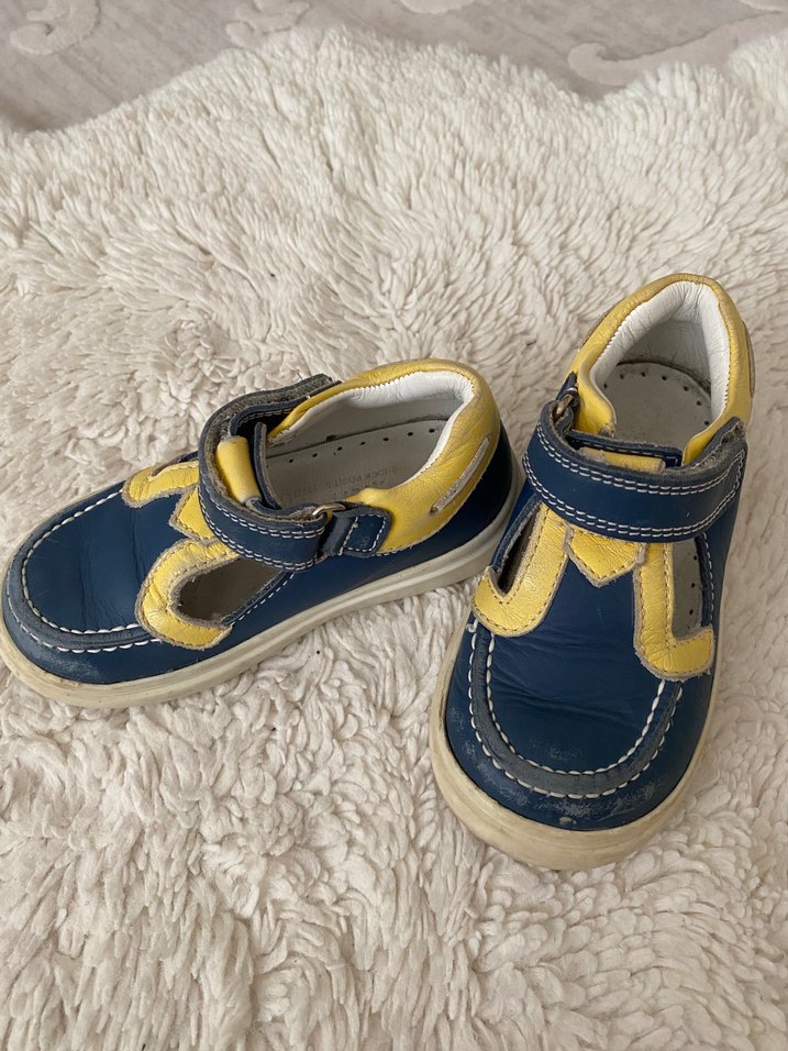Sarı Lacivert Erkek Bebek İlk Adım Ayakkabısı - Görsel 2