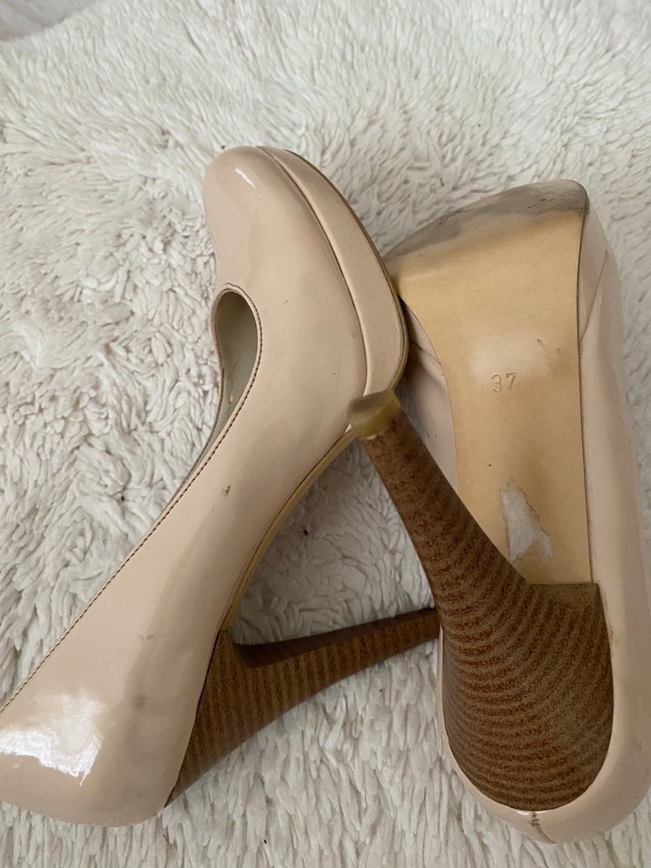 Bej Kadın Stiletto Topuklu Ayakkabı - Görsel 3