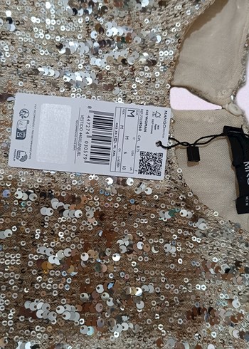 Altın Renk Parlak Payetli Midi Kokteyl Elbise - Görsel 9