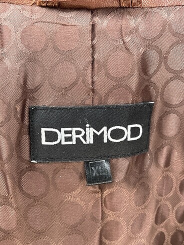 xl Beden kahverengi Renk Derimod Deri Ceket %70 İndirimli.