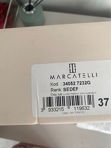 37 Beden Marcatelli gelin ayakkabısı