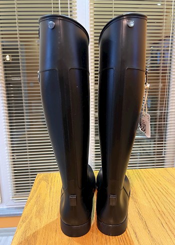 İgor Siyah Tokalı Dizüstü Lastik Çizme - Görsel 2