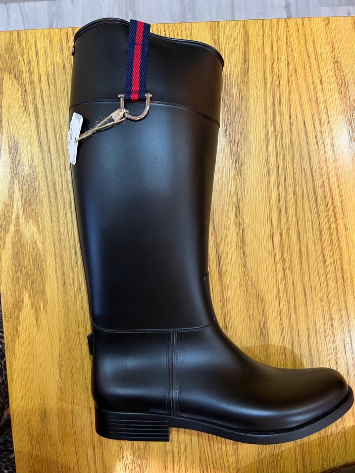 İgor Siyah Tokalı Dizüstü Lastik Çizme - Görsel 4