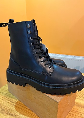 Pull&bear Deri Siyah Erkek Bot - Görsel 2