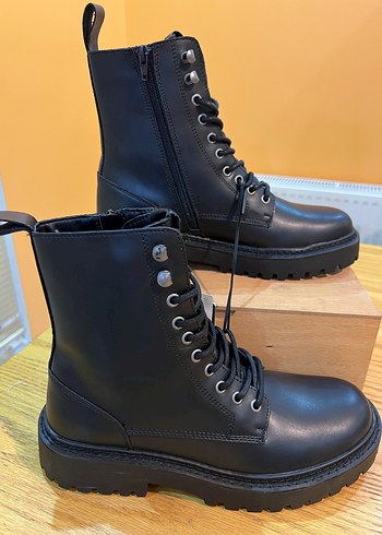 Pull&bear Deri Siyah Erkek Bot - Görsel 6