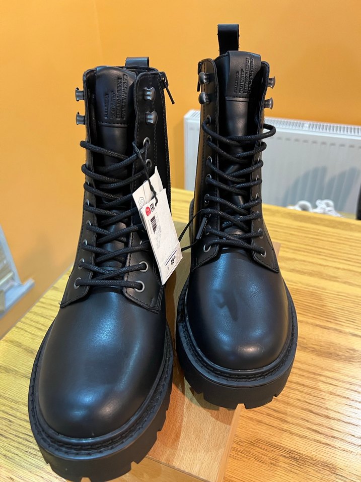 Pull&bear Deri Siyah Erkek Bot - Görsel 3