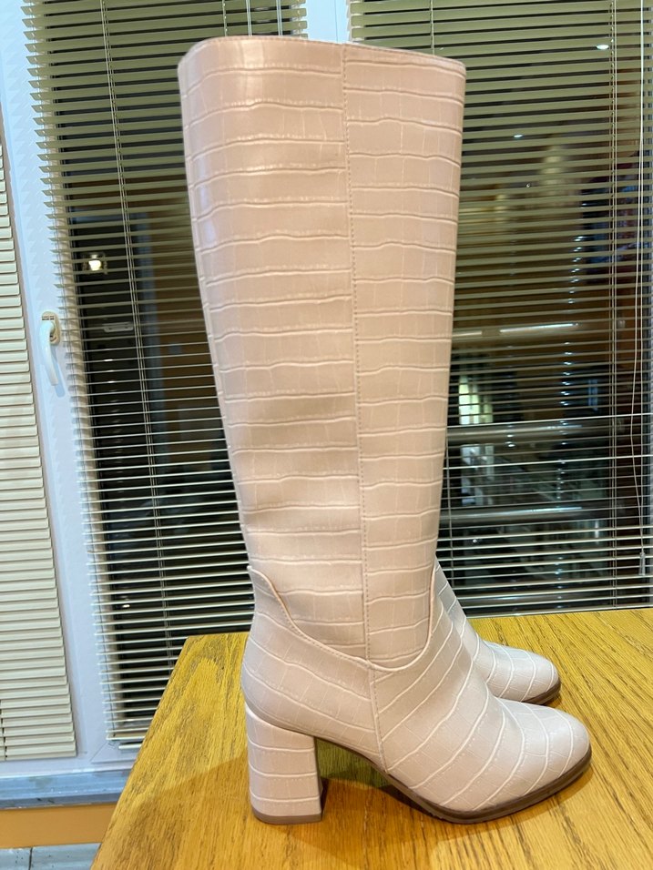 Derimod Bej Deri Yılan Desenli çizme - Görsel 3