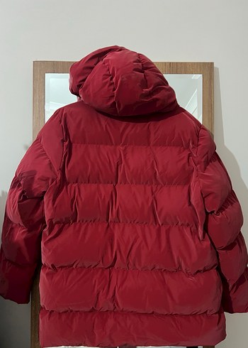 Dıscovery Kadın Kırmızı Parlak Midi Kış Montu - Görsel 5