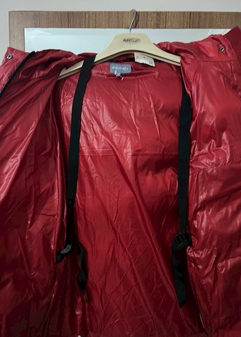 Dıscovery Kadın Kırmızı Parlak Midi Kış Montu - Görsel 8