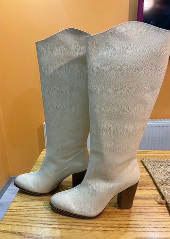 Derimod Bej Deri Kadın çizme - Görsel 4