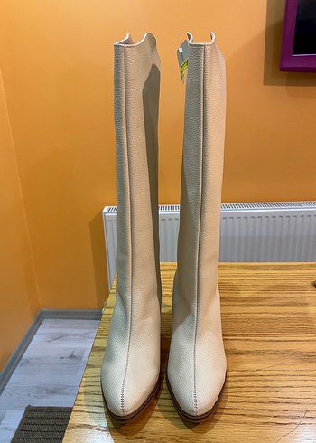 Derimod Bej Deri Kadın çizme - Görsel 3