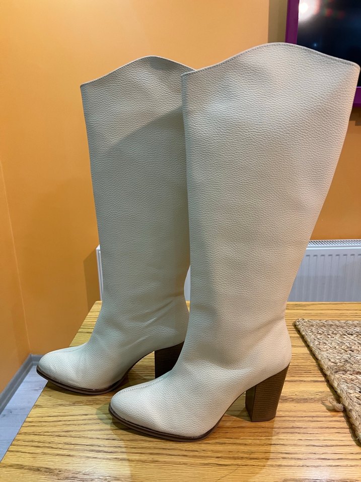 Derimod Bej Deri Kadın çizme - Görsel 4