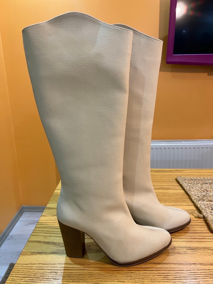 Derimod Bej Deri Kadın çizme - Görsel 2