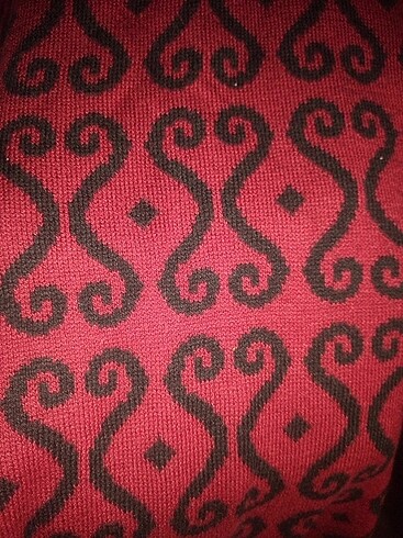 48 Beden Bordo desenli Tunik
