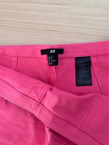 36 Beden pembe Renk H&M Yüksek Bel Pembe Şort