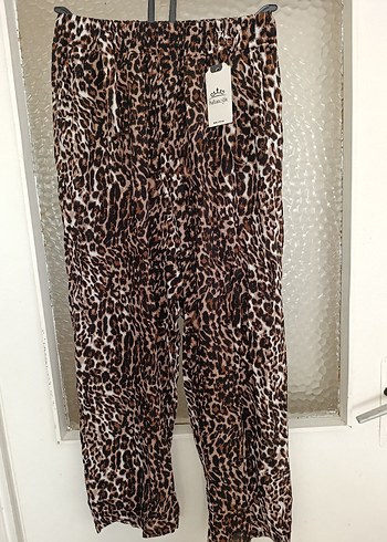 Kahverengi Leopar Desenli pijama pantolon
