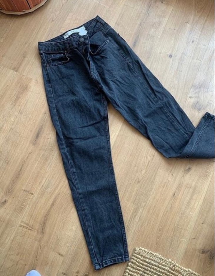 Gri Regular Fit Midi Denim Kadın Kot Pantolon - Görsel 3