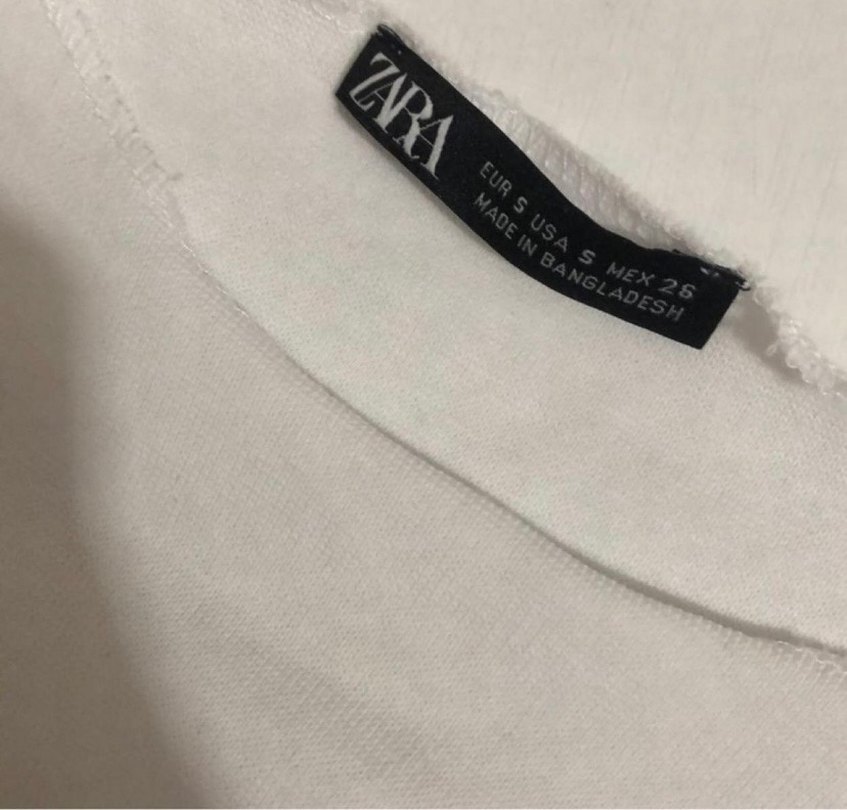 Zara Beyaz Kadın Crop Top, Kısa Kollu - Görsel 2