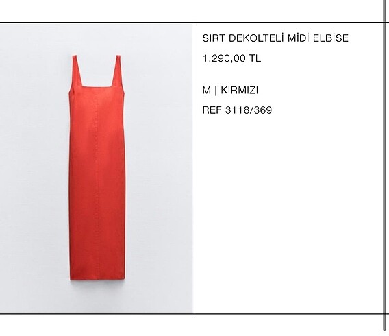 Zara Nar Çiçeği/Kırmızı Midi Elbise