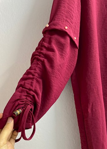LC Waikiki Bordo Uzun Kollu Salaş Tunik