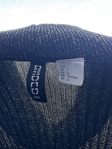 l Beden siyah Renk H&M Bluz %70 İndirimli.