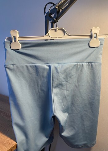 Mavi Midi Tayt Şort Spor Taytı - Görsel 2